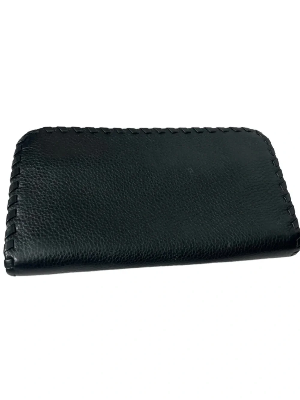 Tory Burch Black Leather Zip Wallet EUC